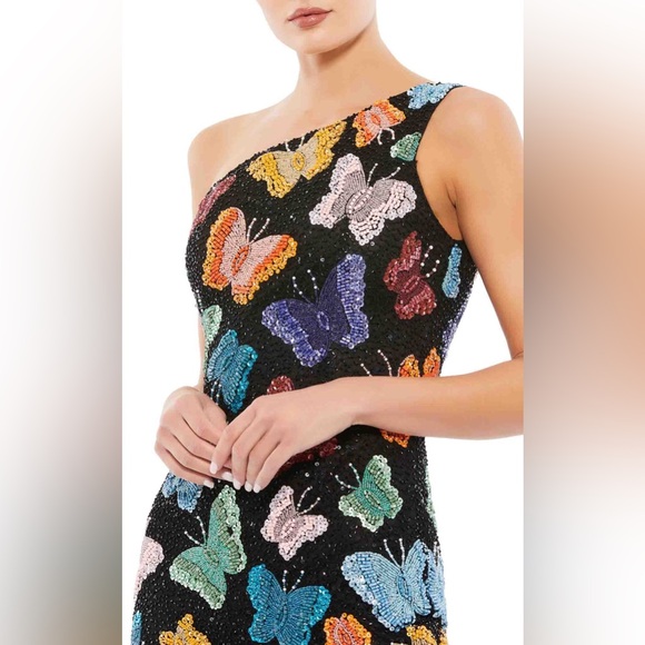 MAC DUGGAL 5301 DRESS SIZE 6 NWT WOMENS COLORFUL BUTTERFLY COCKTAIL PARTY - Picture 3 of 3